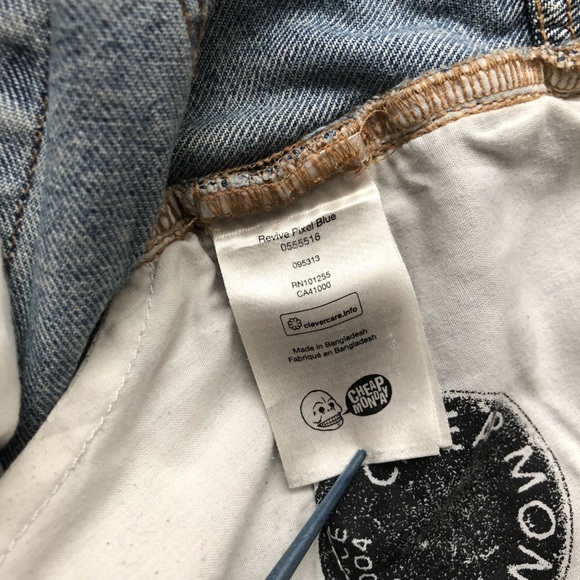 Rare Cheap Monday Revive Pixel Blue Jeans - Picture 4 of 6